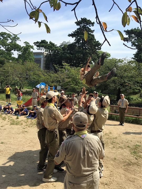 西宮13団の新年度最初の団行事