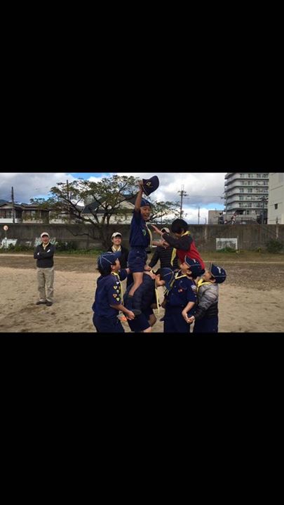 12/11は午前中に地域清掃した後、香櫨園浜にて1隊2隊合同のスポーツ大会をしました！