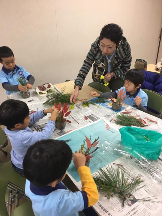 ビーバー隊今年最後の集会はミニ門松作りです！