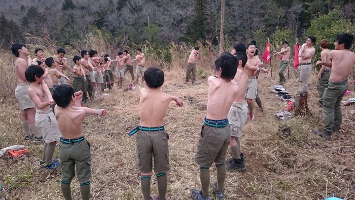 朝礼の後は恒例の体操！