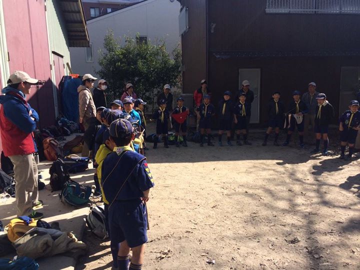 今日はカブ1隊2隊合同の隊集会。