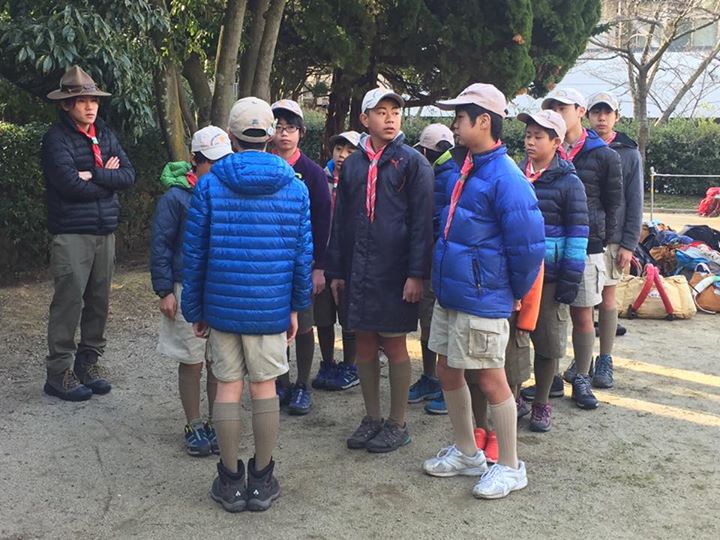 ボーイ隊、ベンチャー隊   今日から31日まで丹波篠山  今田町で春季野営です。