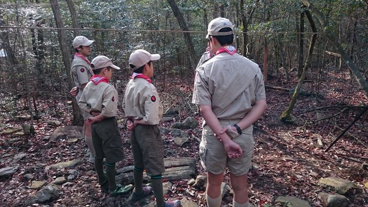 2日めの朝、ツバメ班のサイト点検です。