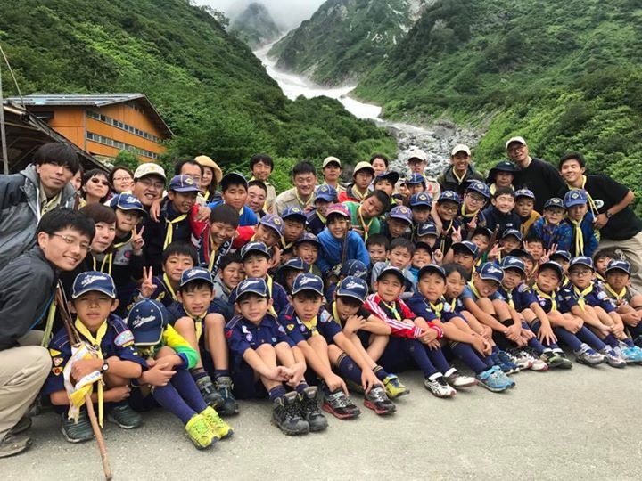 白馬尻小屋にて。