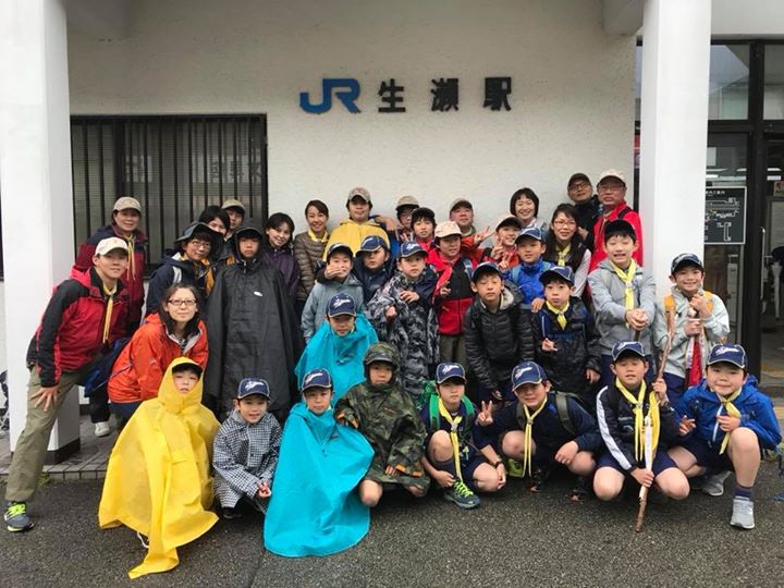 舎営3日目は2隊と合流して、ハイキング。