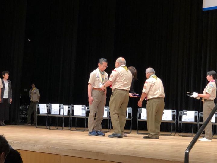 ボーイスカウトでは毎年5月に行われる全国大会において、永年スカウト活動に貢献された方を表彰されます。