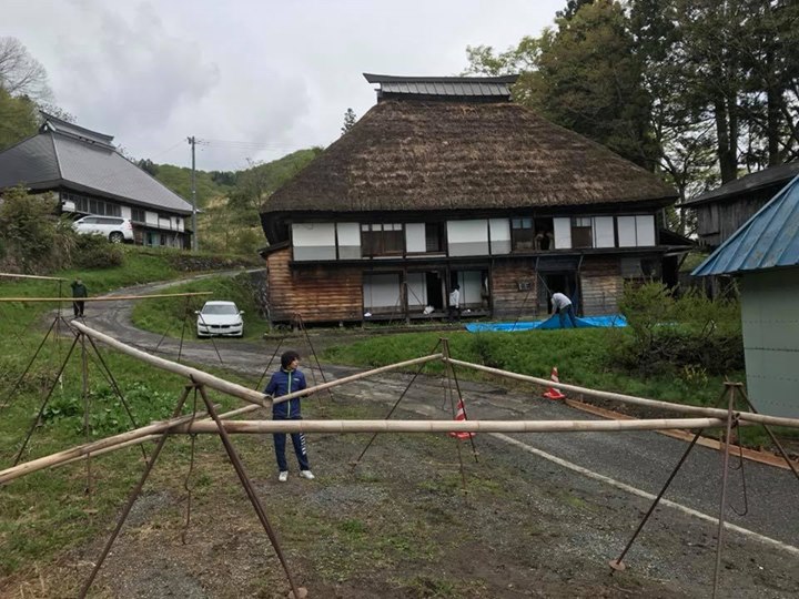 布団干し開始！