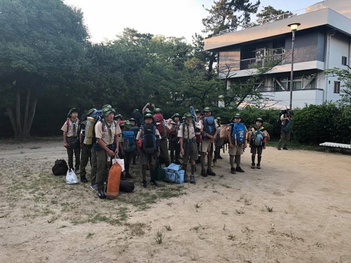 夙川スカウト隊17NSJへ向けて出発しました！現在、順調に福井県を走行中！！