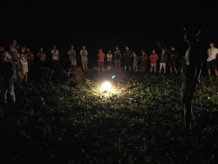 クマとボーイ隊は合同夜間訓練。