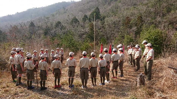 朝礼、体操を終え、午前の課業が始まります。
