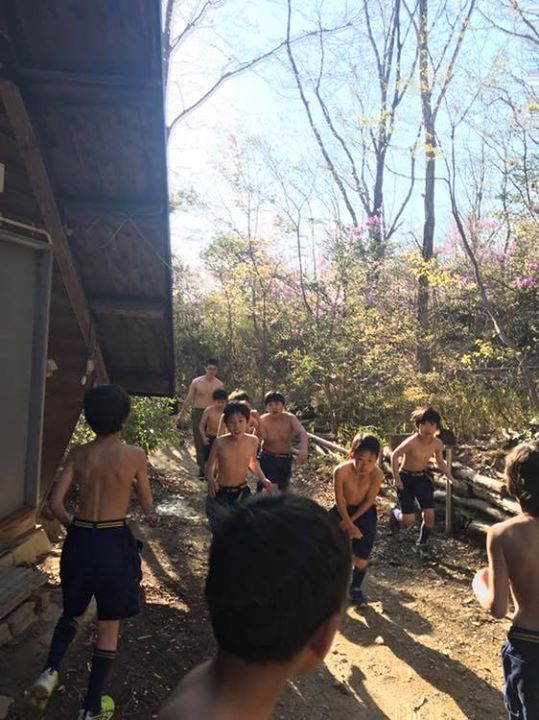 2日目、体操をしてご飯を食べてさぁ出発だ！